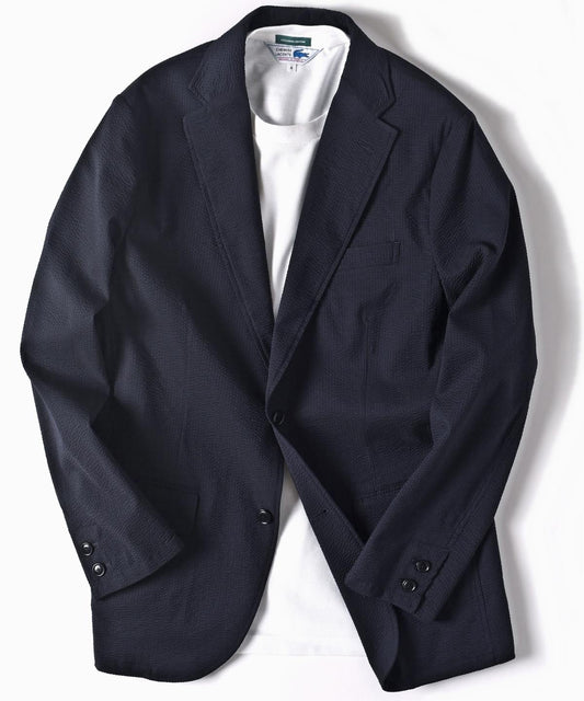 SHIPS: セットアップ GENTLE WOOL シアサッカー 2ボタン ジャケット