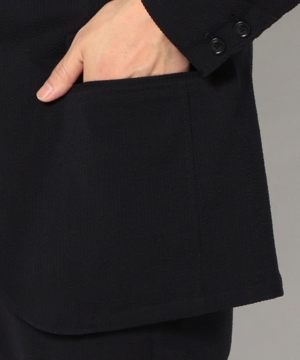 SHIPS: セットアップ GENTLE WOOL シアサッカー 2ボタン ジャケット