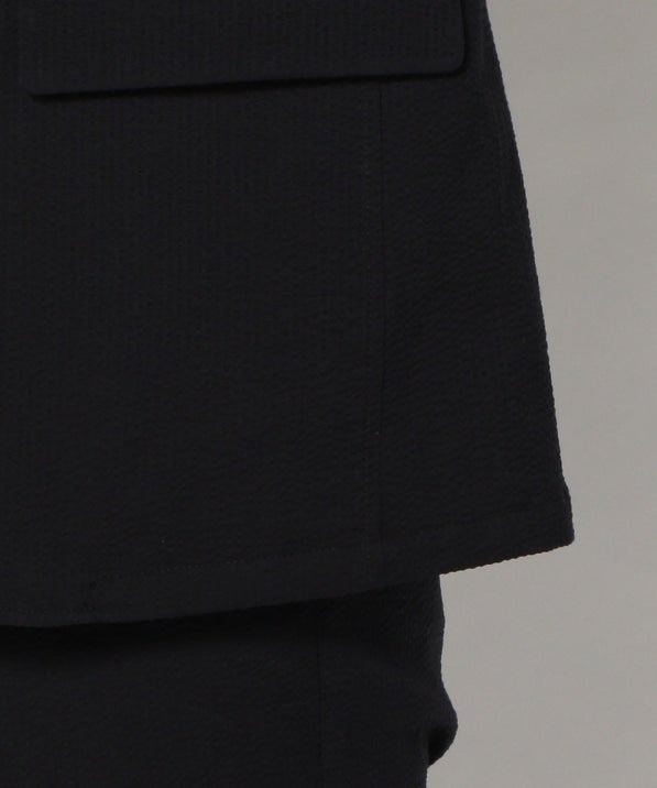 SHIPS: セットアップ GENTLE WOOL シアサッカー 2ボタン ジャケット