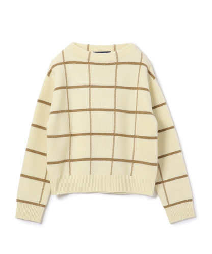 SHIPS:チェックハイネックプルオーバー