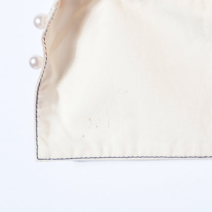 〈手洗い可能〉パールモチーフボタンワンピース ストライプ/ソリッド