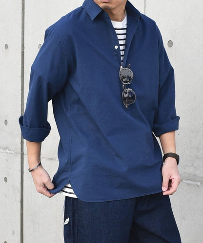 SHIPS any: 〈洗濯機可能〉コットン  / リネン 7分袖 プルオーバーシャツ 24SS