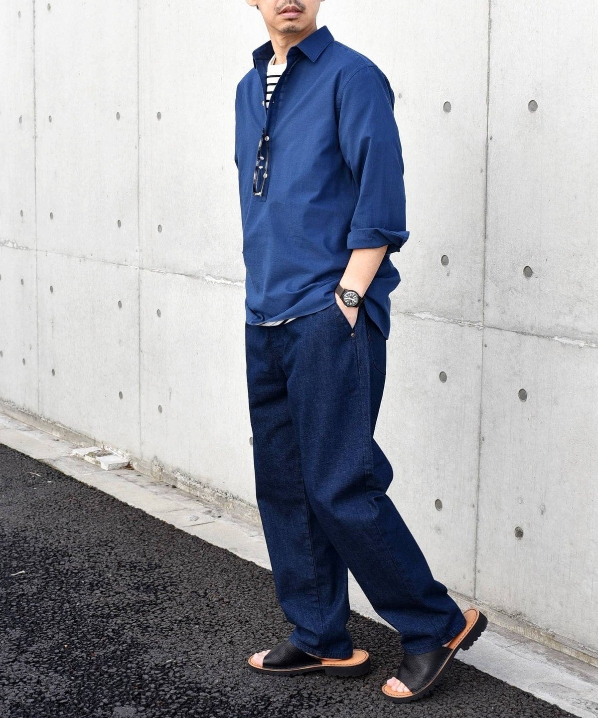 SHIPS any: 〈洗濯機可能〉コットン  / リネン 7分袖 プルオーバーシャツ 24SS