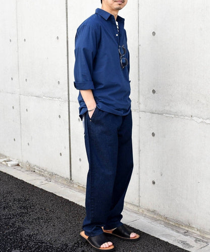 SHIPS any: 〈洗濯機可能〉コットン  / リネン 7分袖 プルオーバーシャツ 24SS