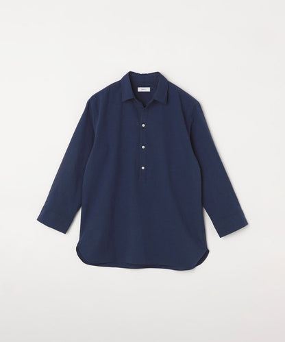 SHIPS any: 〈洗濯機可能〉コットン  / リネン 7分袖 プルオーバーシャツ 24SS