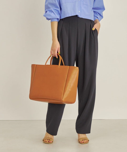 〈手洗い可能〉2タック ジョーゼット テーパード パンツ