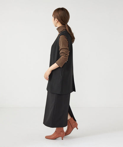 SHIPS any:〈ウォッシャブル〉ノーカラー ジレ