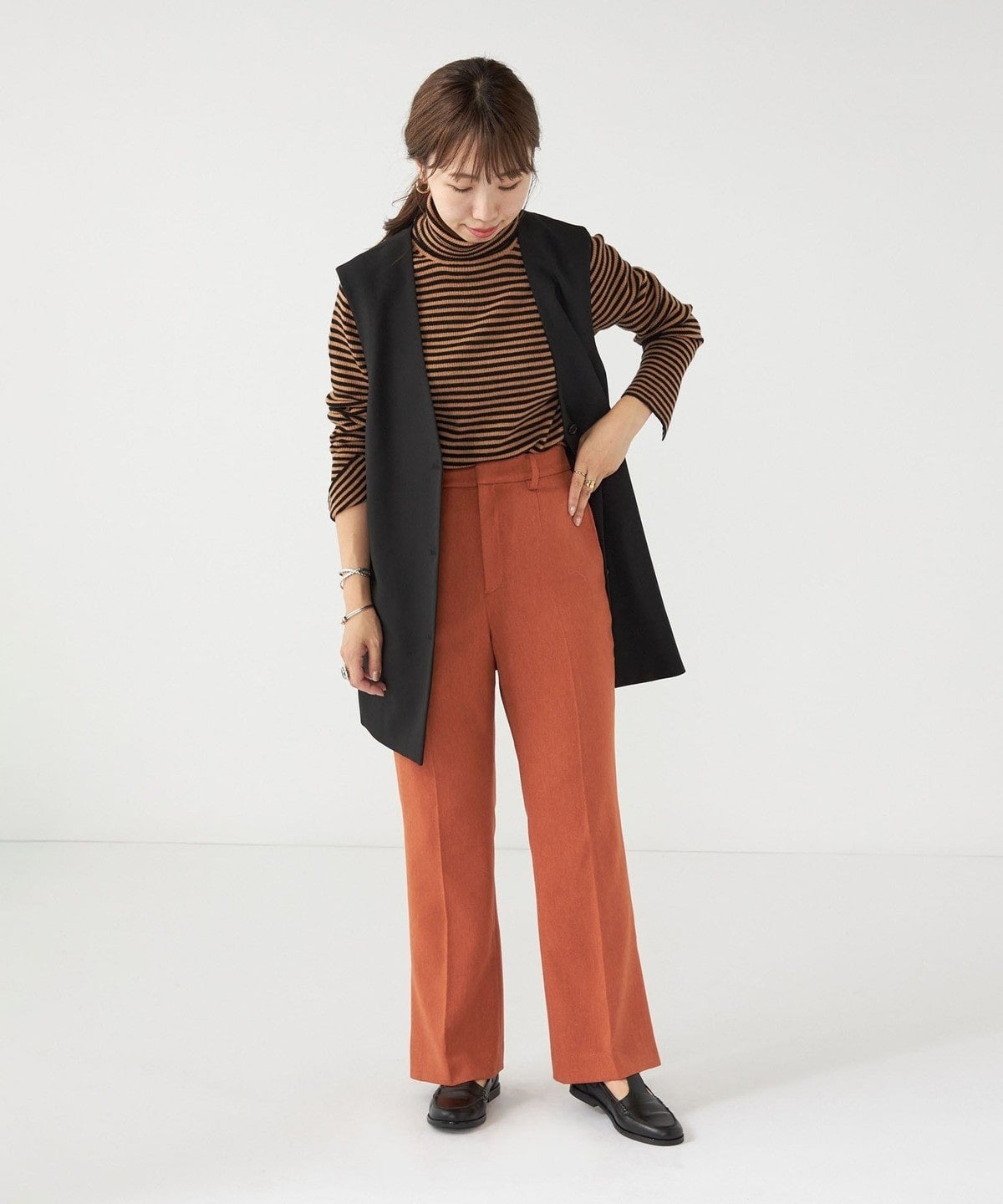 SHIPS any:〈ウォッシャブル〉ノーカラー ジレ