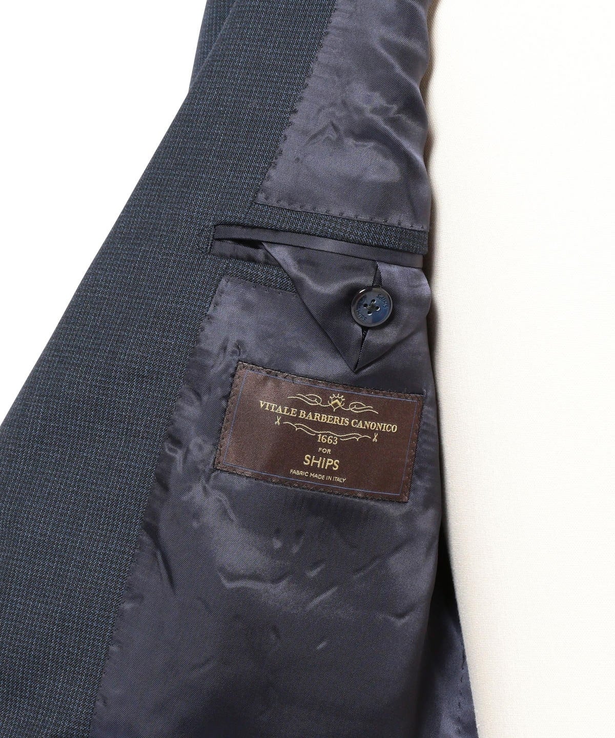 SD:【RING JACKET×CANONICO×SHIPS】ハウンドトゥース スーツ(ネイビー)