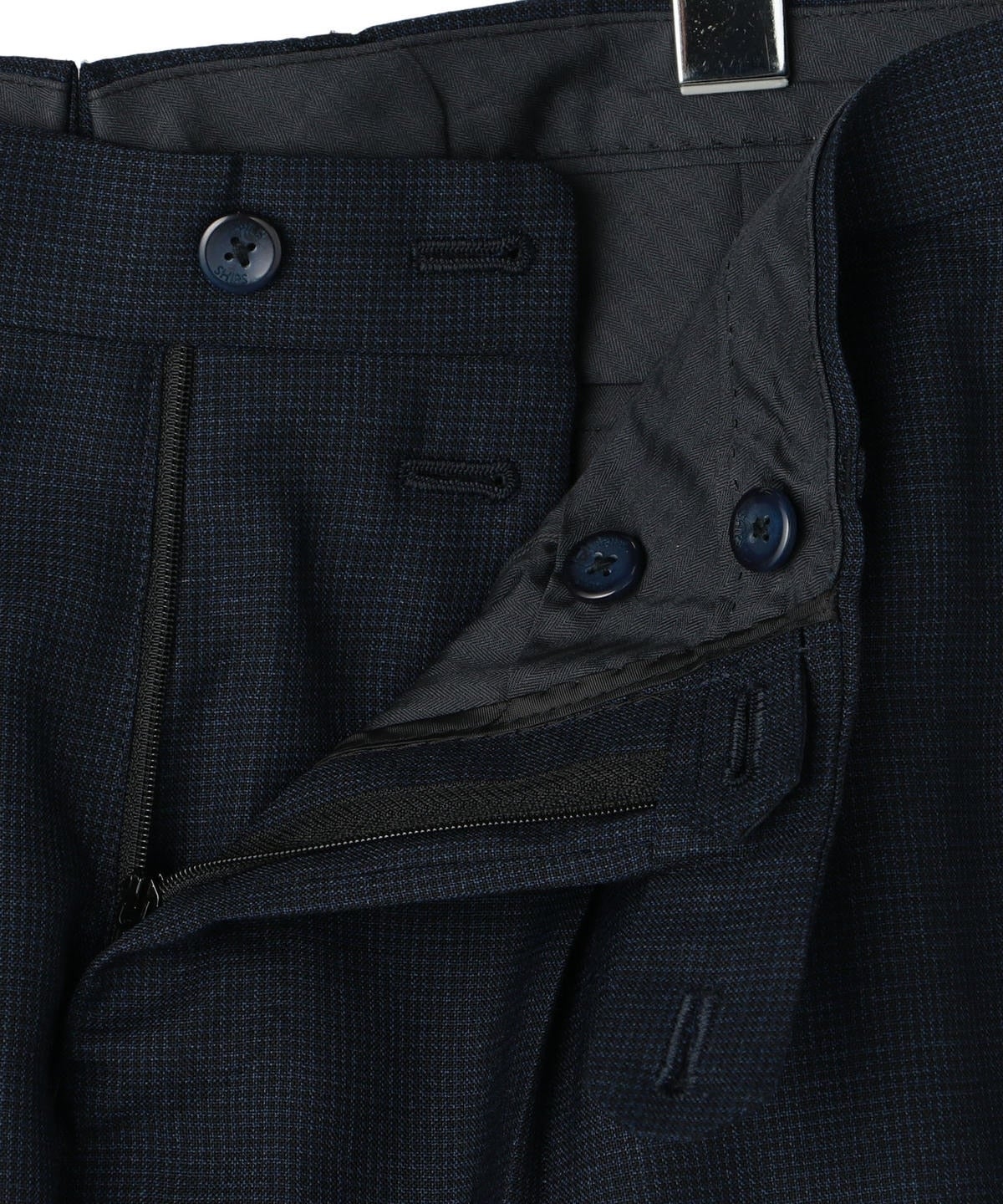 SD:【RING JACKET×CANONICO×SHIPS】ハウンドトゥース スーツ(ネイビー)