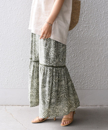〈手洗い可能〉ティアードハシゴレーススカート
