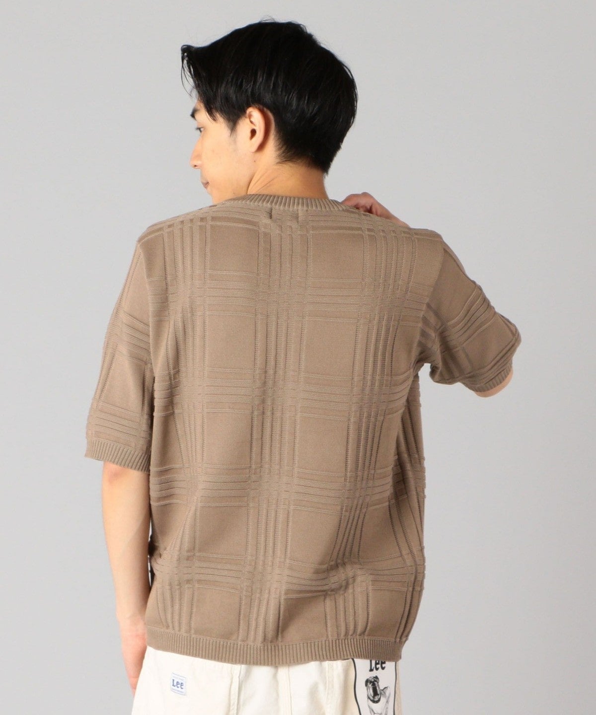 SHIPS: japan quality AMOSSA(R) リンクス チェック ニットTシャツ