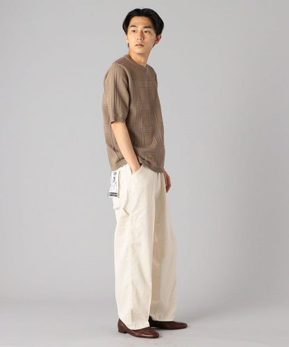SHIPS: japan quality AMOSSA(R) リンクス チェック ニットTシャツ