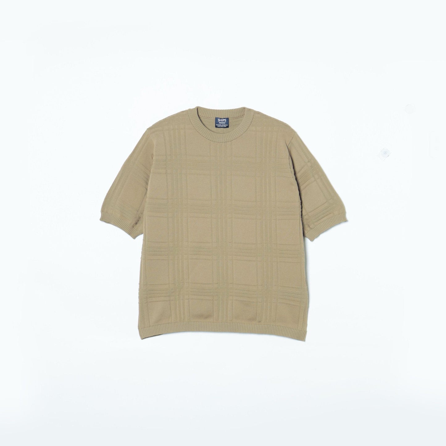 SHIPS: japan quality AMOSSA(R) リンクス チェック ニットTシャツ