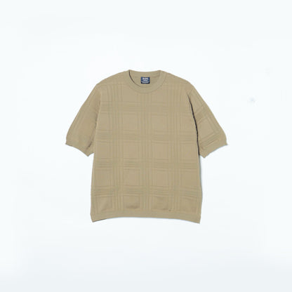 SHIPS: japan quality AMOSSA(R) リンクス チェック ニットTシャツ