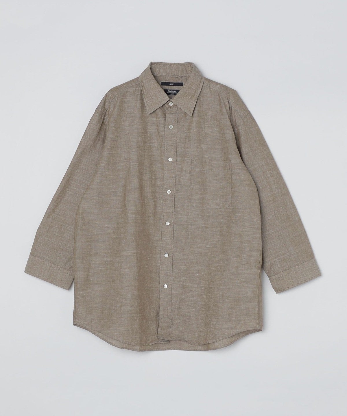 SHIPS: Herdmans コットン/リネン 7スリーブ シャツ