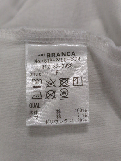 【SHIPS別注】81BRANCA:5分袖 ロゴ TEE 24SS