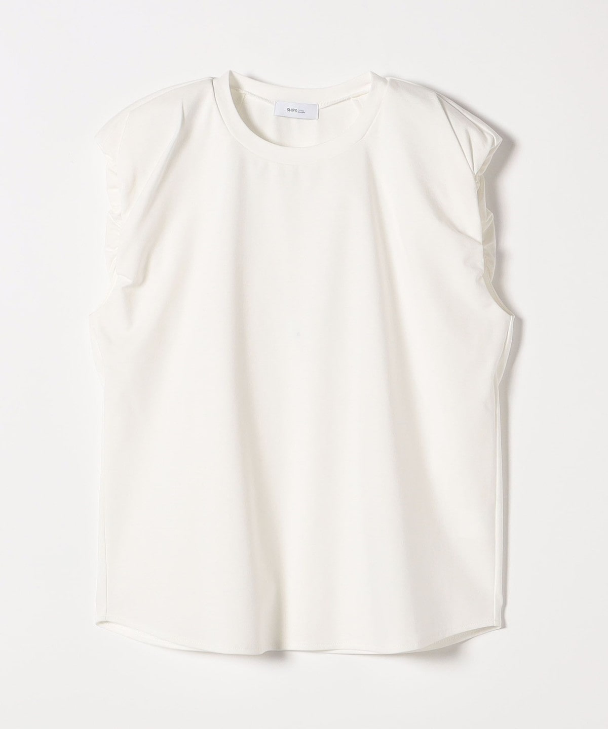 SHIPS any:〈洗濯機可能〉マーセライズ パフ ショルダー タンク TEE