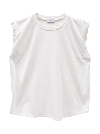 SHIPS any:〈洗濯機可能〉マーセライズ パフ ショルダー タンク TEE