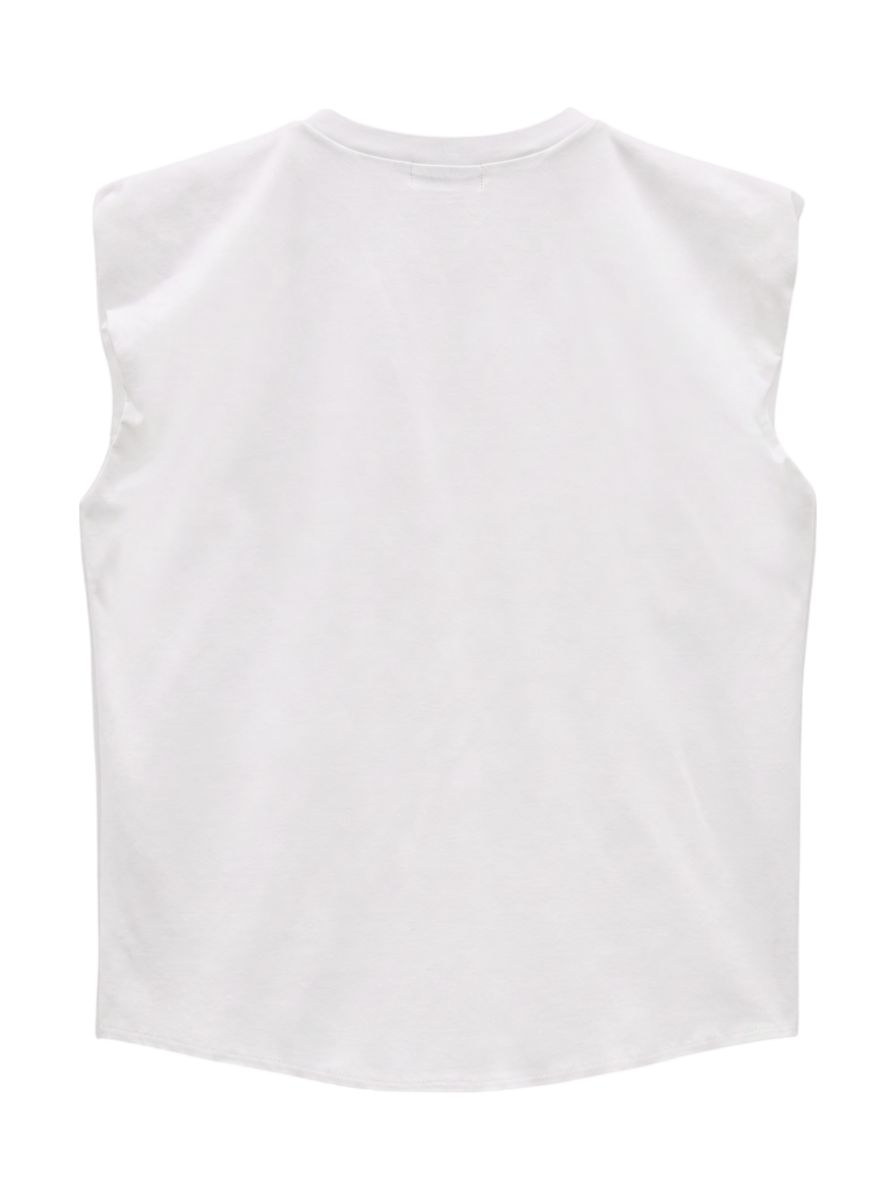 SHIPS any:〈洗濯機可能〉マーセライズ パフ ショルダー タンク TEE