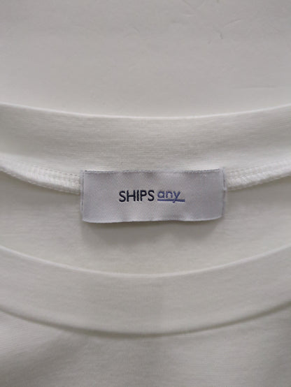 SHIPS any:〈洗濯機可能〉マーセライズ パフ ショルダー タンク TEE