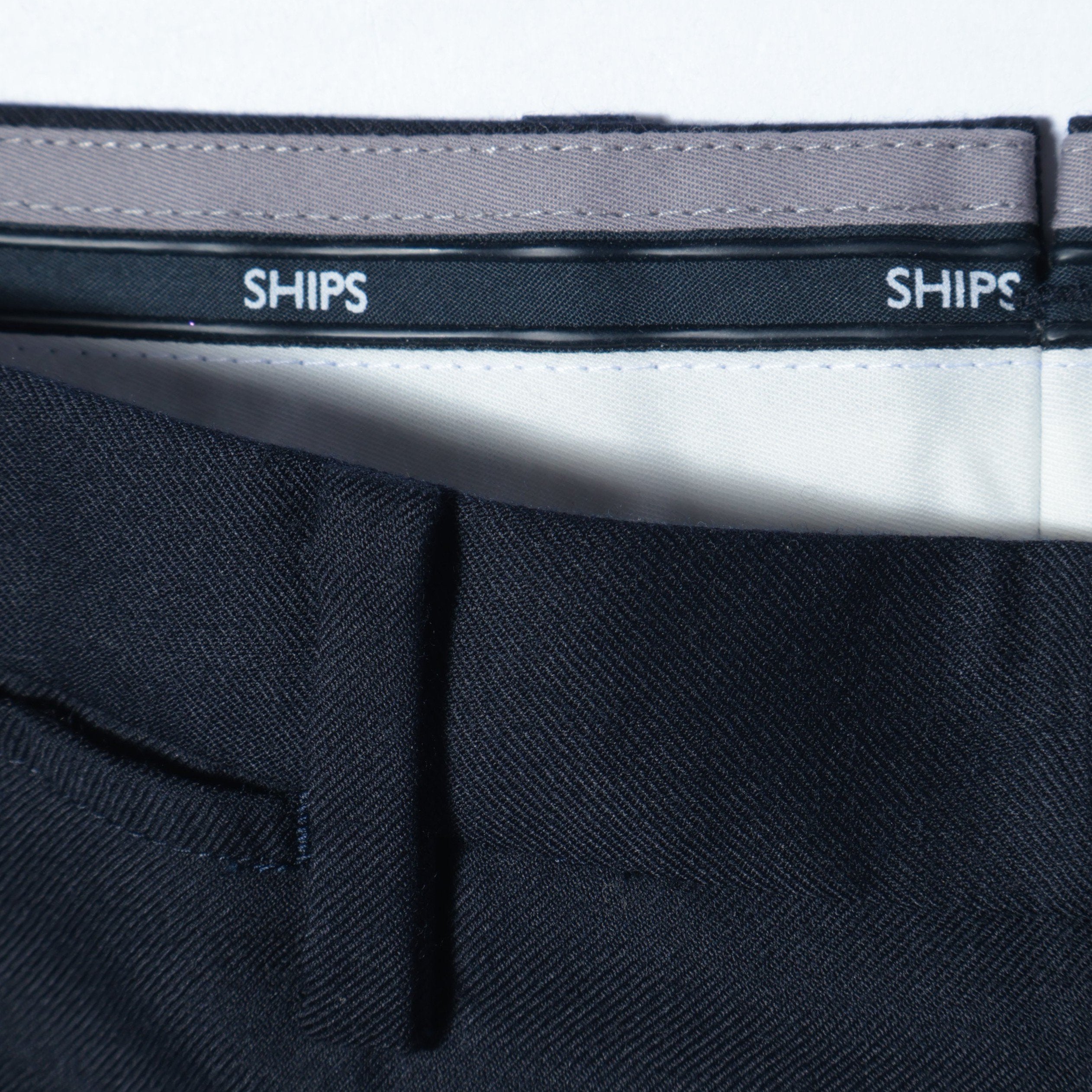 SHIPS: サキソニー ソロテックス ノープリーツ パンツ / 30 / ネイビー