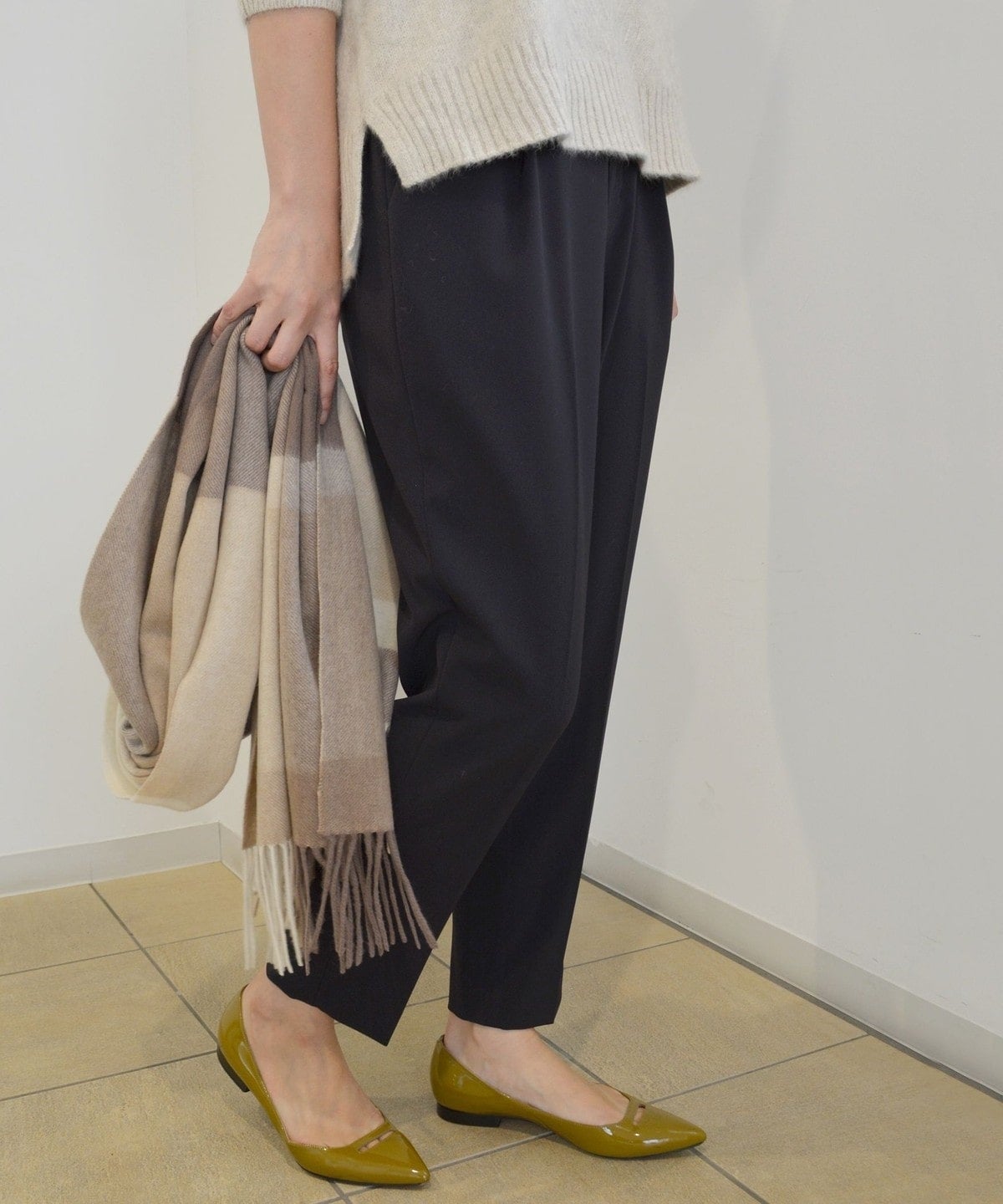 〈手洗い可能〉ウォッシャブル9分丈テーパードパンツ