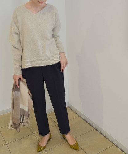 〈手洗い可能〉ウォッシャブル9分丈テーパードパンツ