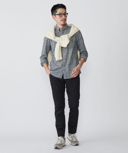 SHIPS:〈抗菌加工〉japan quality カラー テーパード スリム チノパンツ