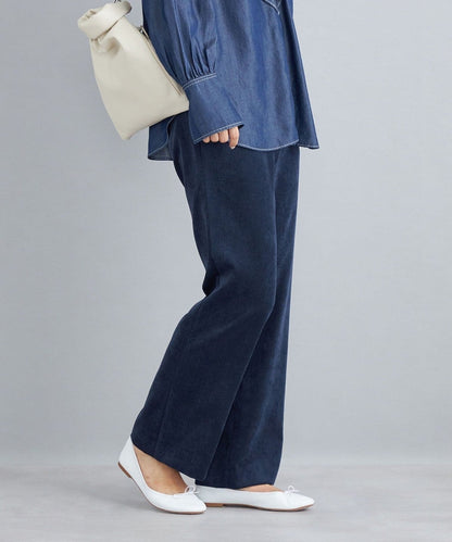 〈手洗い可能〉ストレッチ 細畝 コーデュロイ パンツ