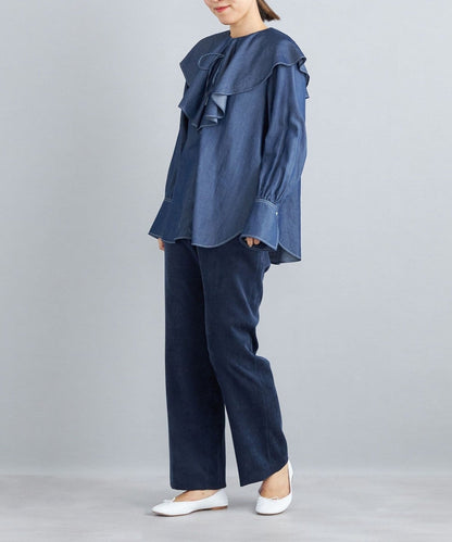 〈手洗い可能〉ストレッチ 細畝 コーデュロイ パンツ