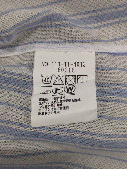 SD: 【MONTI社製生地】ストライプ イタリアンボタンダウン シャツ(ライトブルー)