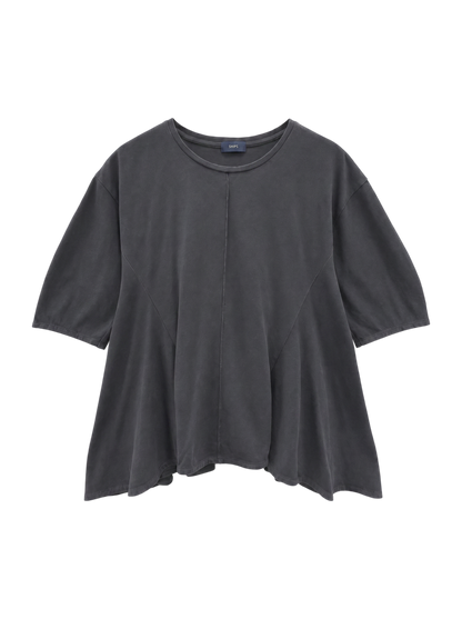 【WEB限定】 〈洗濯機可能〉へムフレア 5分袖 カットソー
