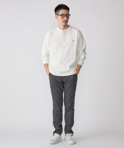 SHIPS: ウール/アンゴラ ツイード テーパード スリム チノパンツ