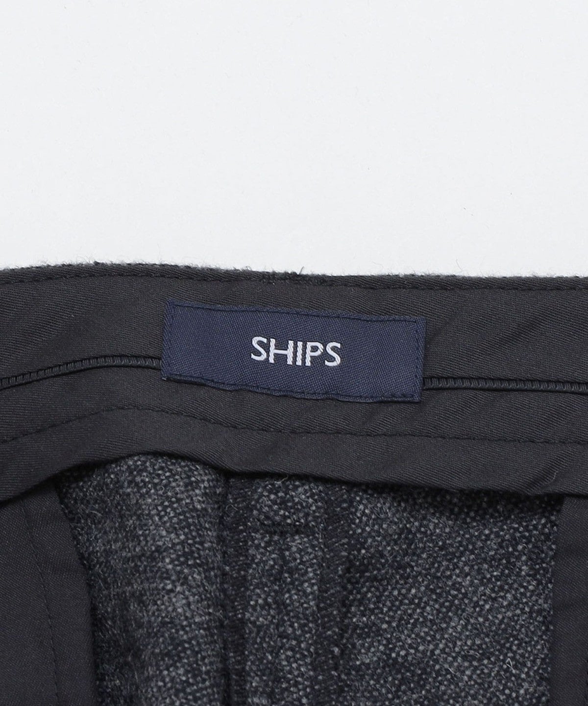SHIPS: ウール/アンゴラ ツイード テーパード スリム チノパンツ