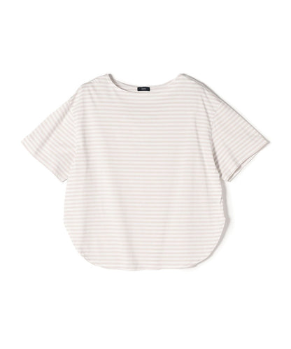 〈手洗い可能〉ハイゲージ ボーダー 半袖 Tシャツ