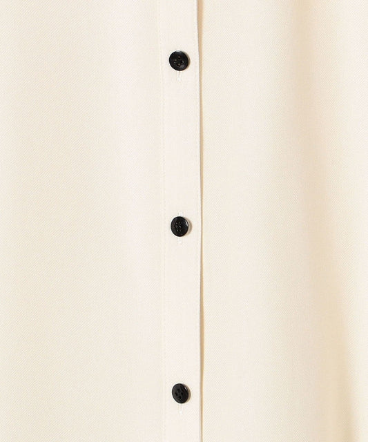 〈手洗い可能〉ケープデザイン半袖ブラウス チェック/ソリッド