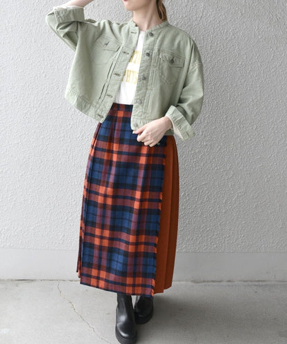 【SHIPS any別注】CIMARRON JEANS:〈ウォッシャブル〉ノーカラー デニム ジャケット