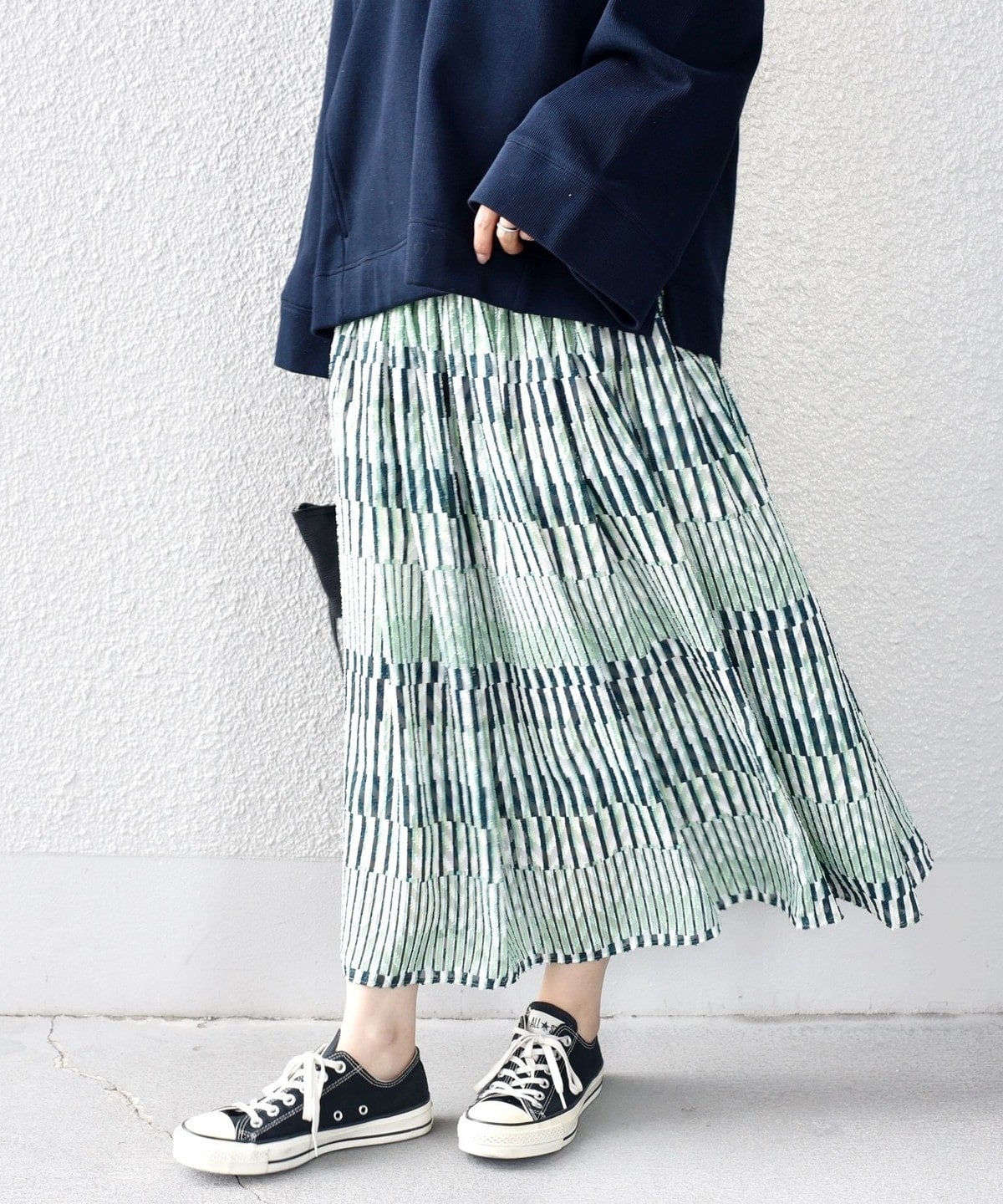 【SHIPS別注】MAISON No.8:〈手洗い可能〉ミリタリードッキングスカート