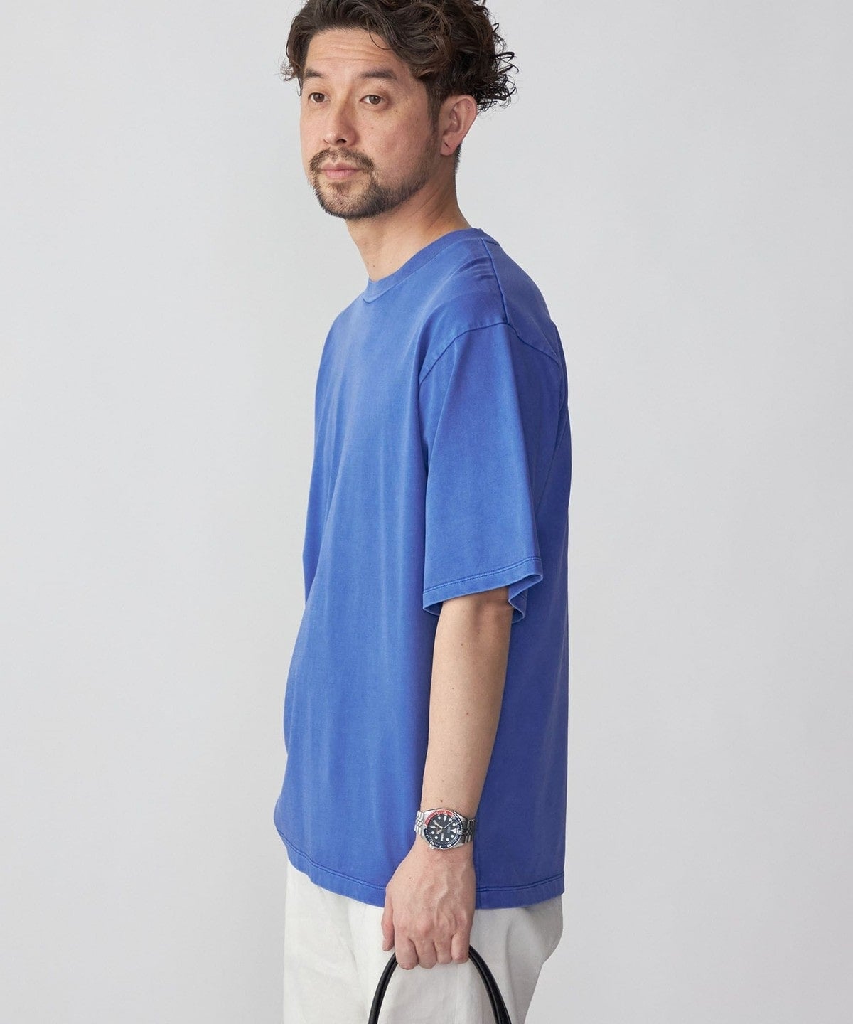 SHIPS: ピマコットン ガーメントダイ クルーネック Tシャツ