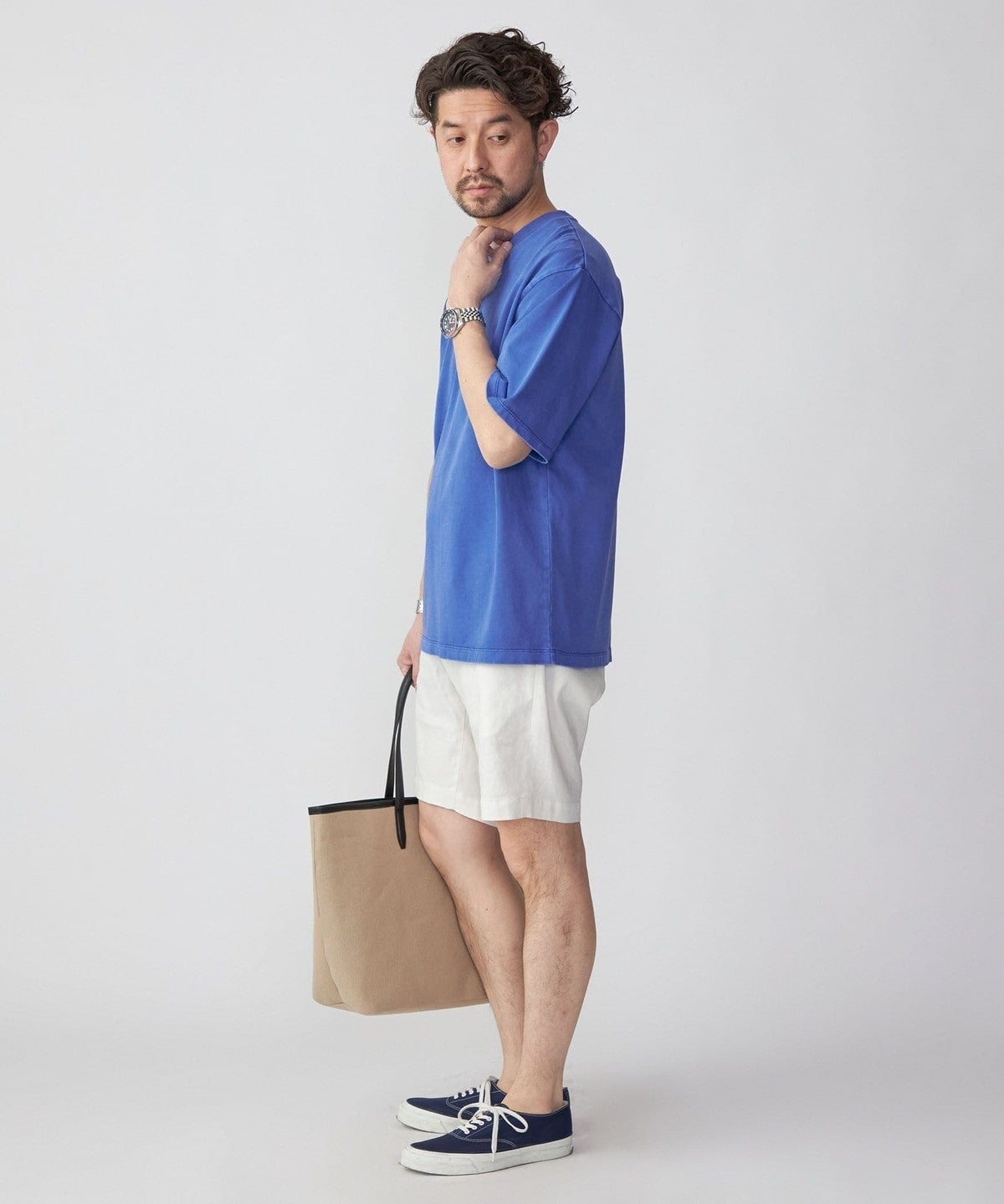 SHIPS: ピマコットン ガーメントダイ クルーネック Tシャツ