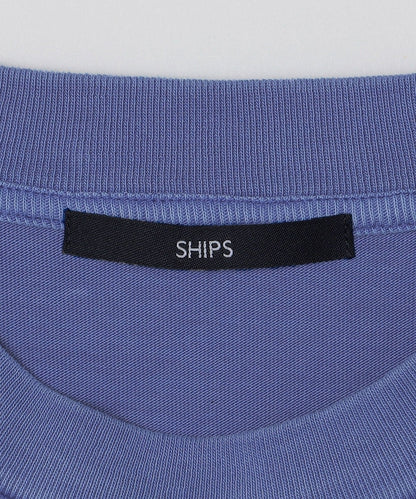 SHIPS: ピマコットン ガーメントダイ クルーネック Tシャツ