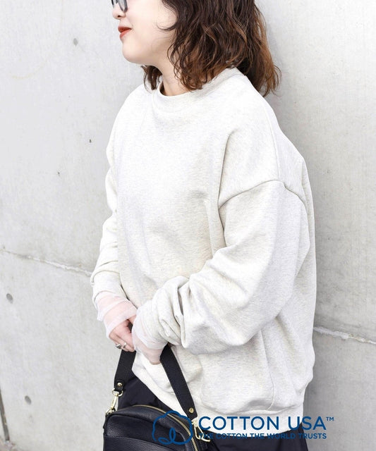 SHIPS any: COTTON USA ルーズ クルーネック 裏毛 スウェット