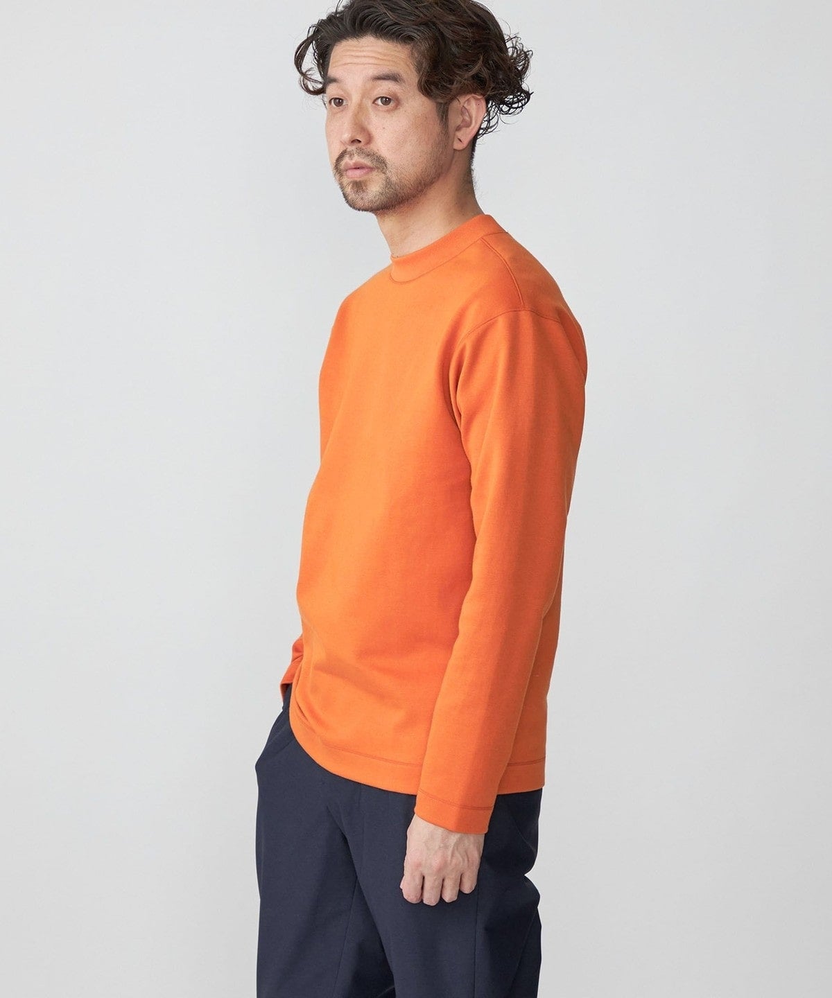 SHIPS:  ハイゲージ クルーネック ダンボールニット 長袖Tシャツ
