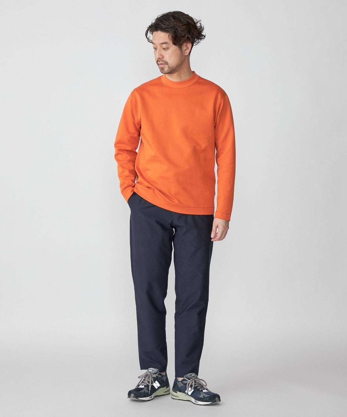 SHIPS:  ハイゲージ クルーネック ダンボールニット 長袖Tシャツ