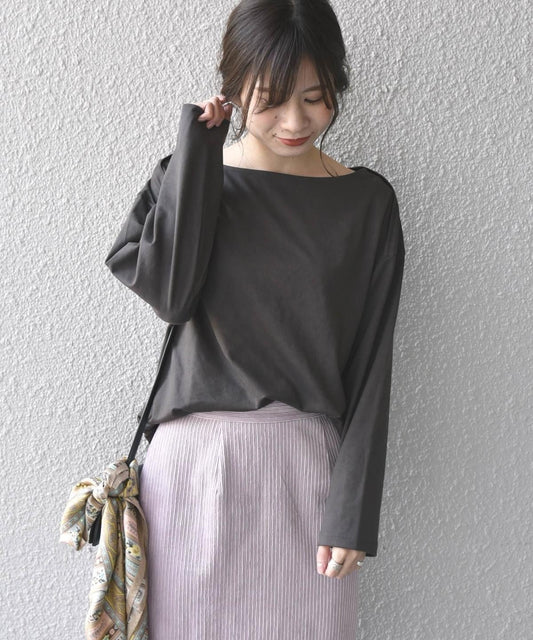 Khaju:クロスボートネックプルオーバー