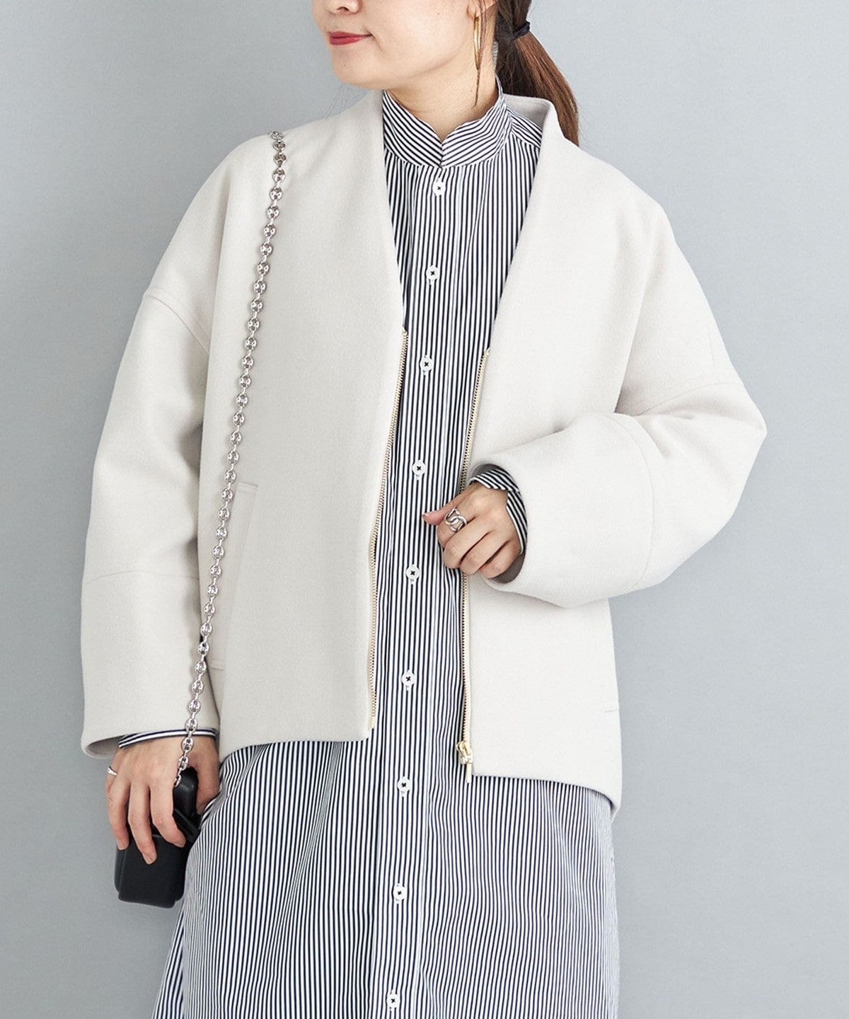 〈手洗い可能〉コクーンジップブルゾン 22FW