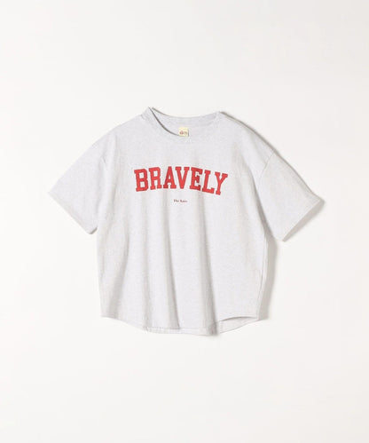 【SHIPS any別注】THE KNiTS:〈洗濯機可能〉ラウンドヘム ロゴ ショート TEE