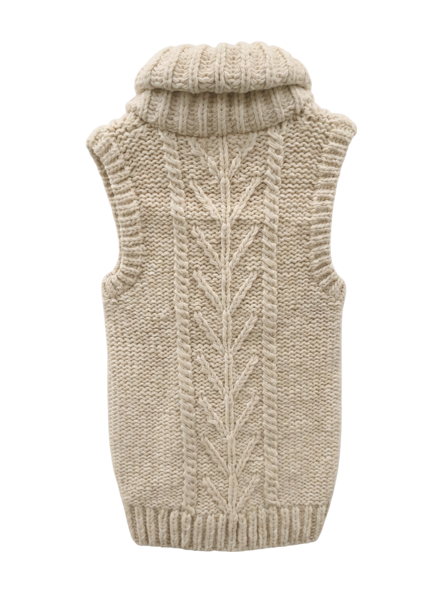 SHIPS:SHAWL/C HAND KNIT VEST 15FW