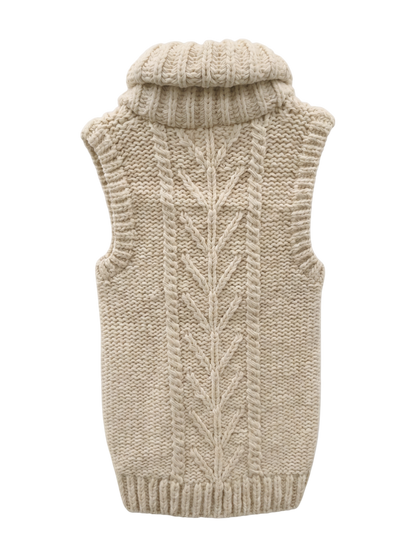 SHIPS:SHAWL/C HAND KNIT VEST 15FW